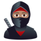 Ninja- Medium Skin Tone emoji on Emojione